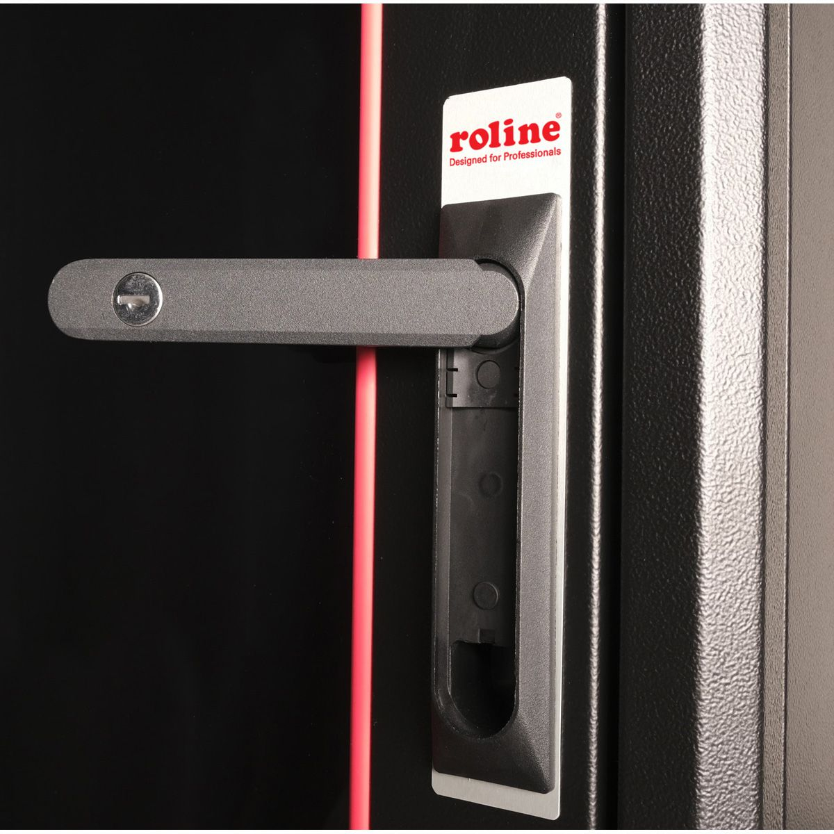 ROLINE Basic - Schrank Netzwerkschrank - glass door, 600x600 WxD - RAL 9005, Jet Black - 32U - 48.3 cm (19)