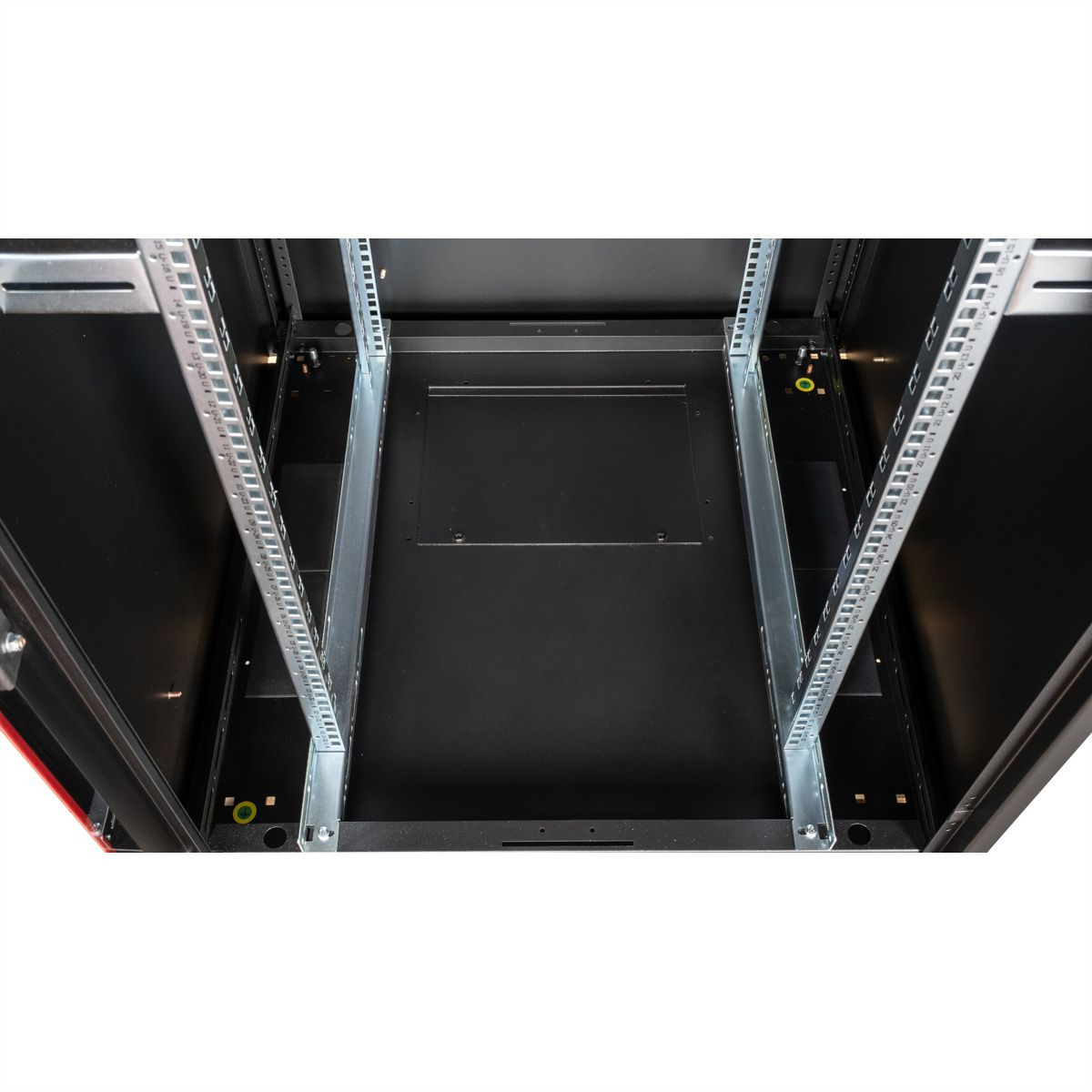 ROLINE Basic - Schrank Netzwerkschrank - glass door, 600x600 WxD - RAL 9005, Jet Black - 32U - 48.3 cm (19)