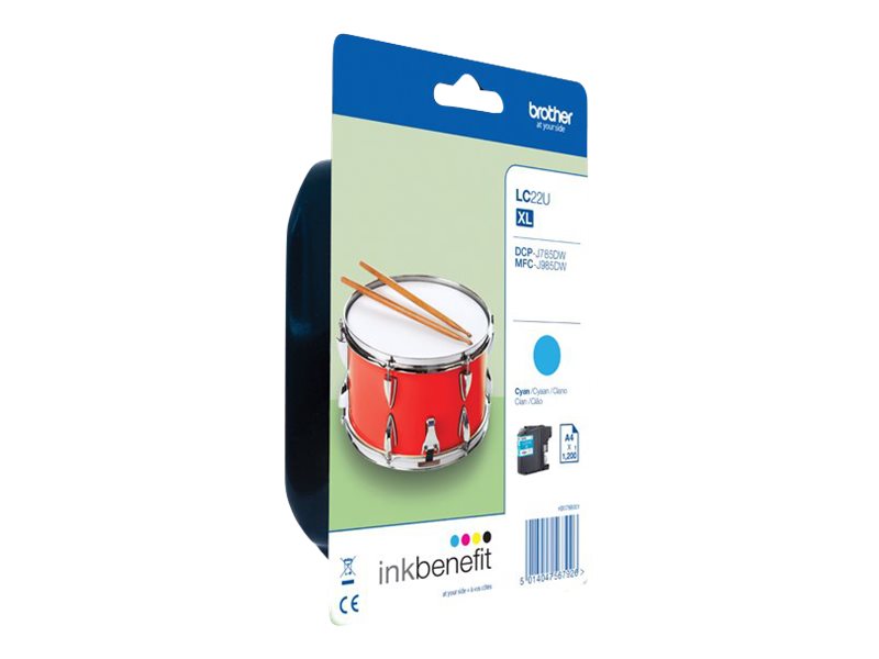 Brother LC22UCBP ink cartridge 1 pc(s) Original Cyan