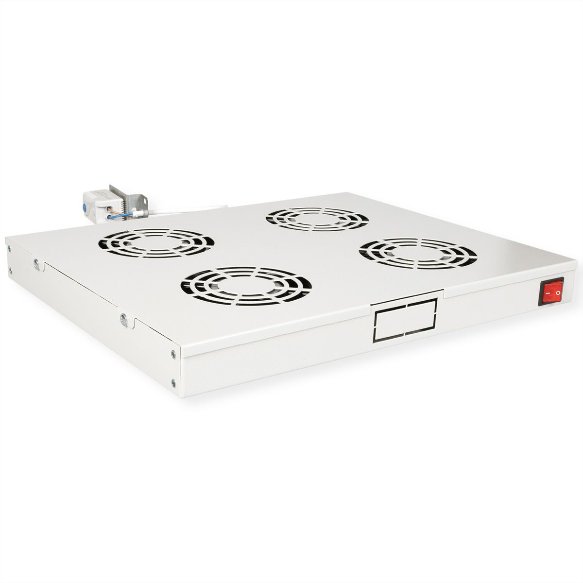 ROLINE Rack-L�fter - 4 Ventilatoren, mit Thermostat - auf Dach montierbar - RAL 7035, Hellgrau - 1U - 48.3 cm (19)
