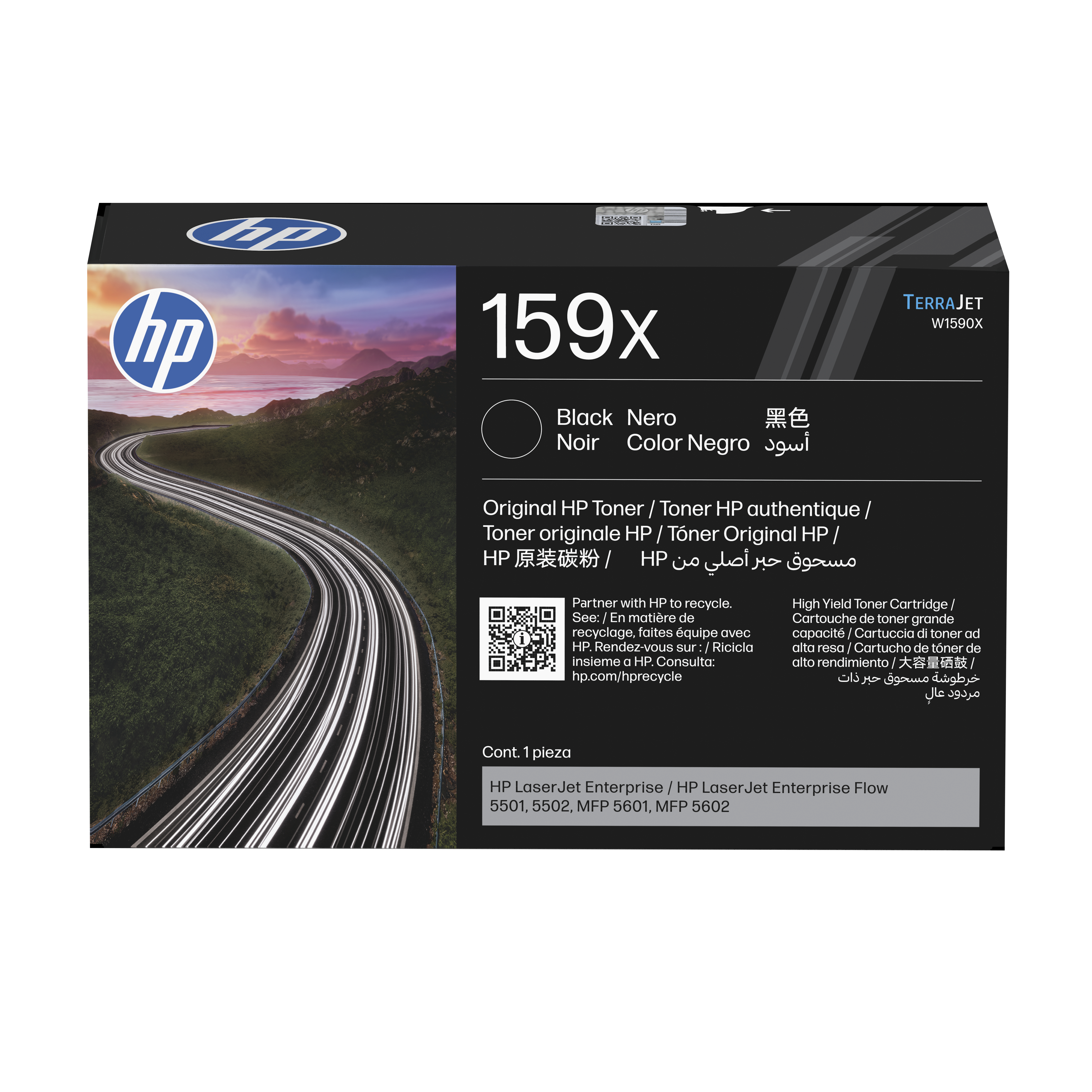 HP 159X - Hohe Ergiebigkeit - Schwarz - original - LaserJet - Box - Tonerpatrone (W1590X)
