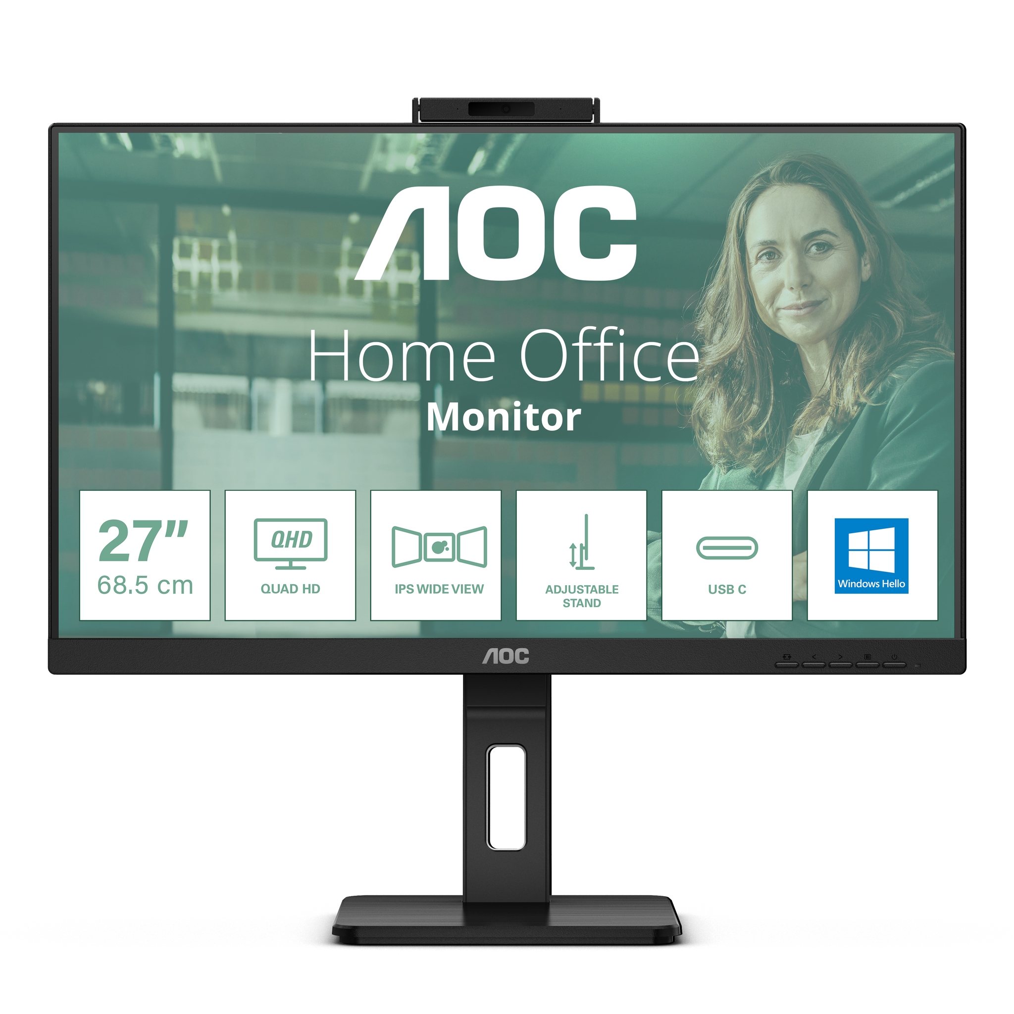 AOC Q27P3QW computer monitor 68.6 cm (27) 2560 x 1440 pixels Quad HD Black