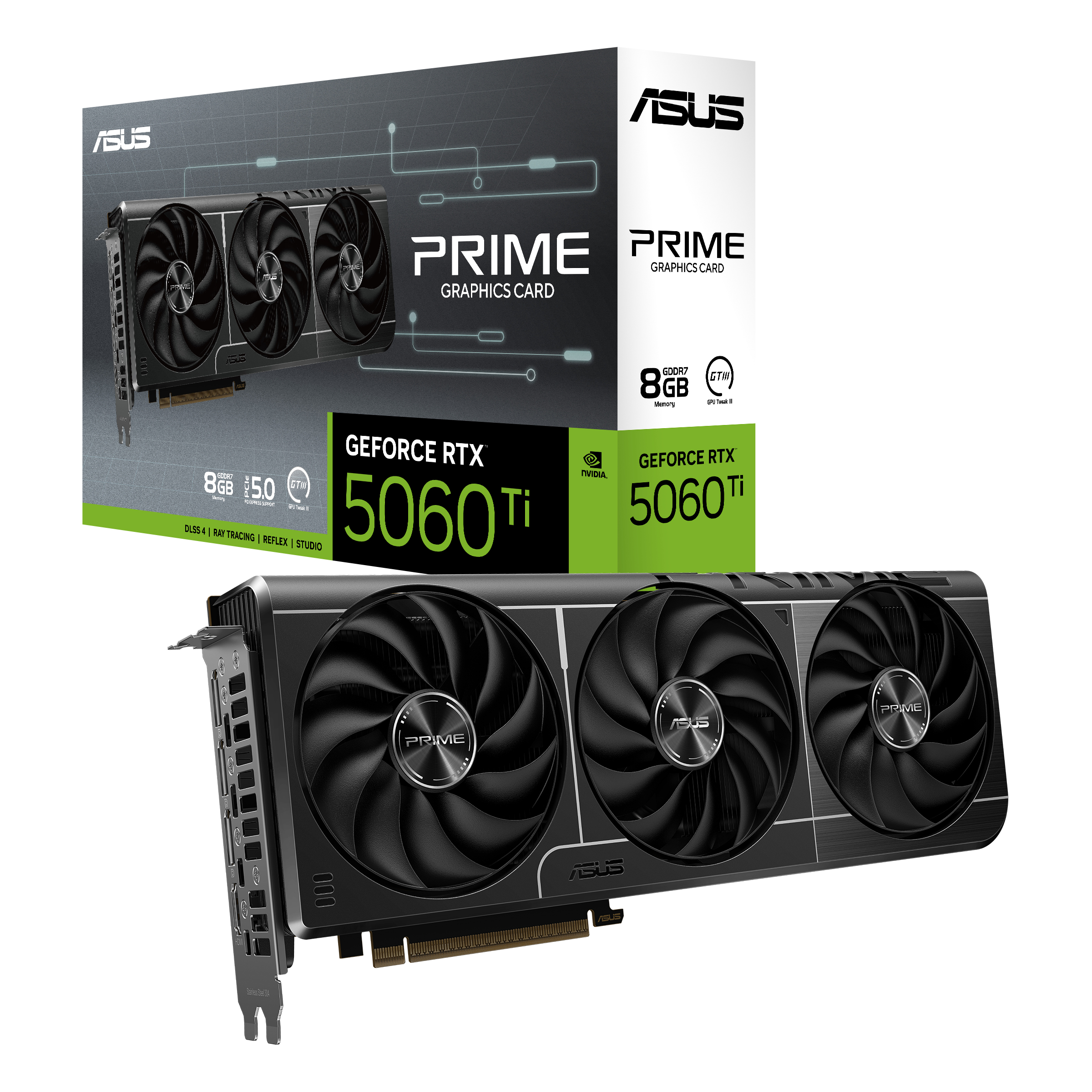 ASUS Prime -RTX5060TI-8G NVIDIA GeForce RTX 5060 Ti 8 Go GDDR7