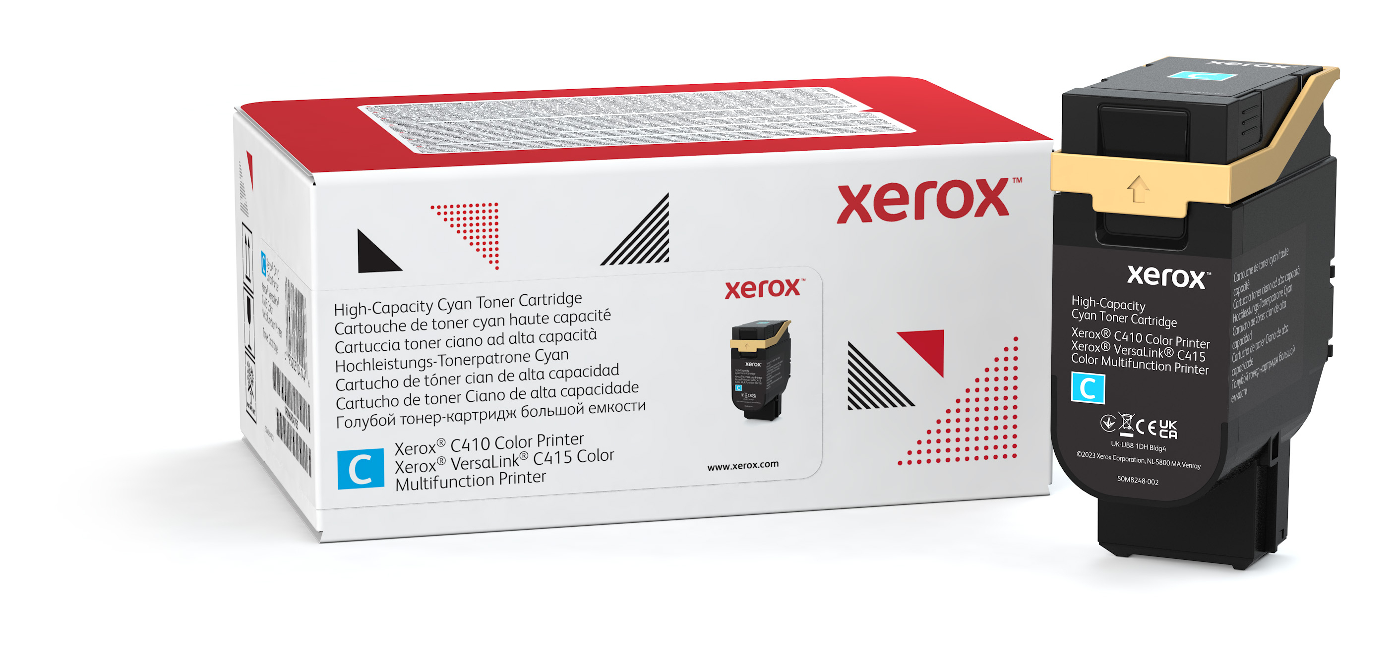 Xerox Genuine VersaLink C415 Color Multifunction Printer Cyan High Capacity Toner Cartridge (7,000 pages) - 006R04686
