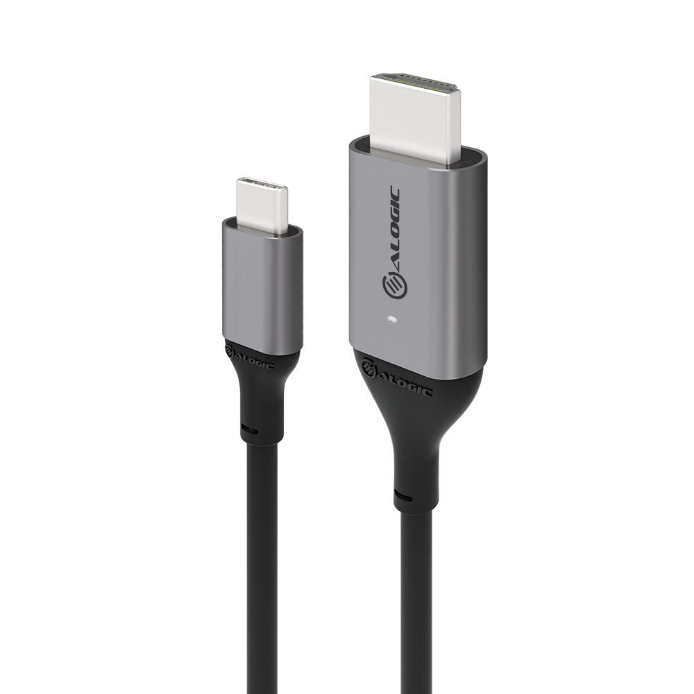 ALOGIC ULCHD02-SGR adaptador de cable de vdeo 2 m HDMI tipo A (Estndar) USB Tipo C Negro, Gris