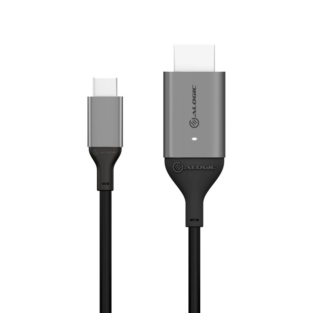 ALOGIC ULCHD02-SGR adaptador de cable de vdeo 2 m HDMI tipo A (Estndar) USB Tipo C Negro, Gris