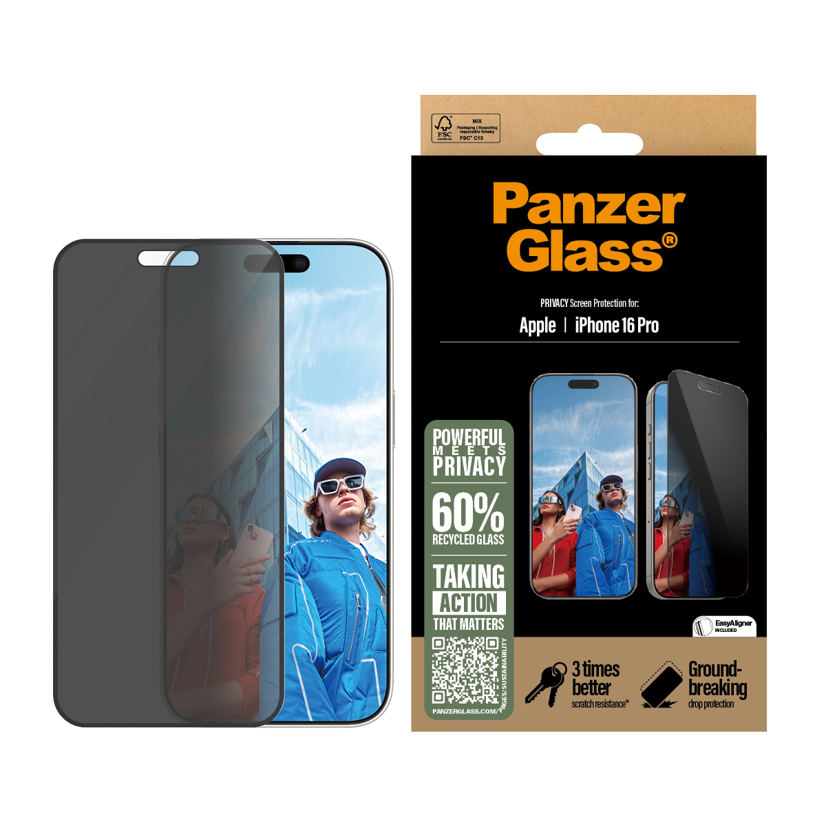 PanzerGlass Bildschirmschutz f�r Handy - ultrabreite