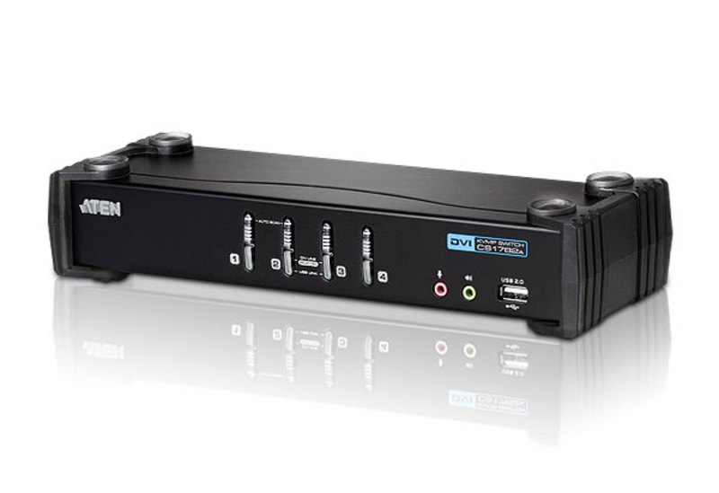 ATEN CubiQ CS1764A - KVM-/Audio-Switch - 4 x