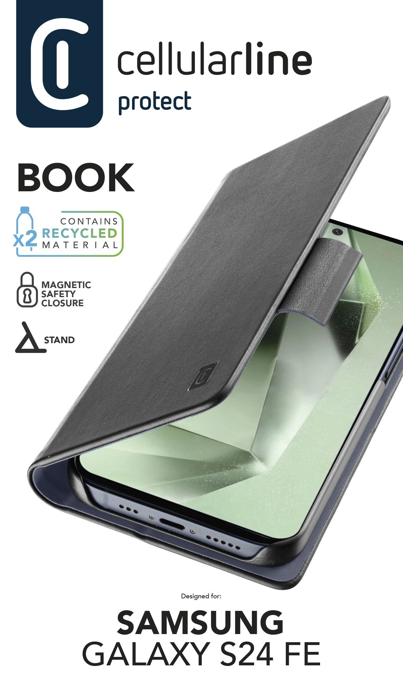Cellularline BOOK3GALS24FEK coque de protection pour t�l�phones portables 17 cm (6.7) �tui avec portefeuille Gris