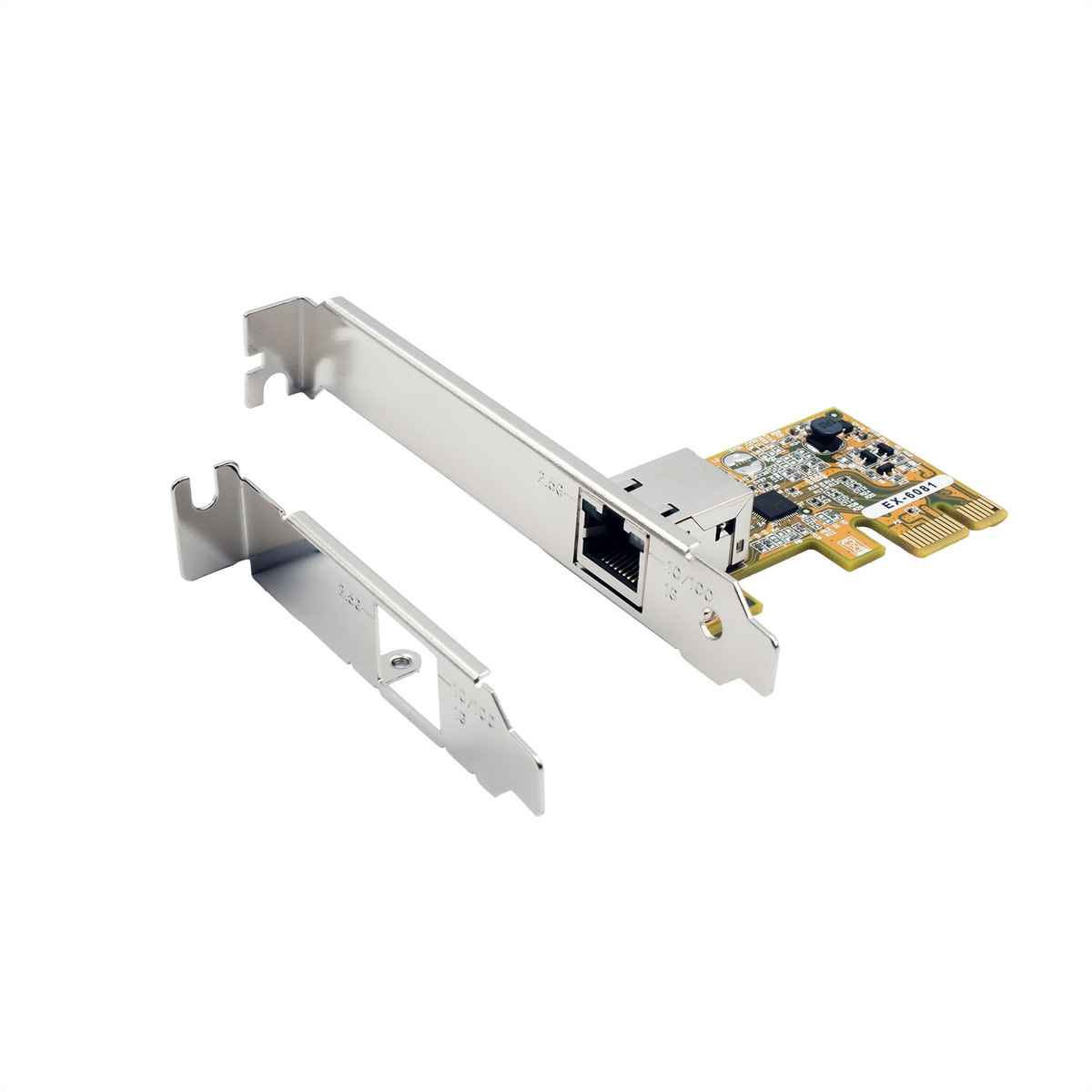 Exsys PCI-EXPRESS Ehternet Karte 1 Port inkl.LowProfileBgel RealtekChipsatz - Netzwerkkarte - PCI-Express
