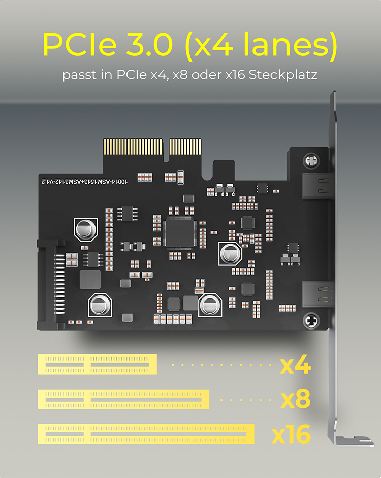 ICY BOX IB-PCI1902-C31 - USB-Adapter - PCIe 3.0 x4 Low-Profile