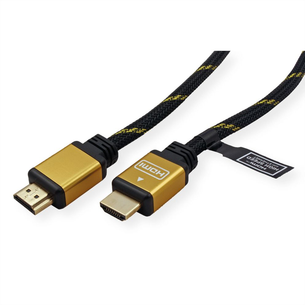 ROLINE 11.04.5501 cable HDMI 1 m HDMI tipo A (Estndar) Negro, Oro