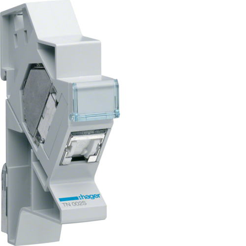 Hager TN002S - Abgewinkelt - Grau - RJ-45 - Weiblich - 26/22 - Cat6