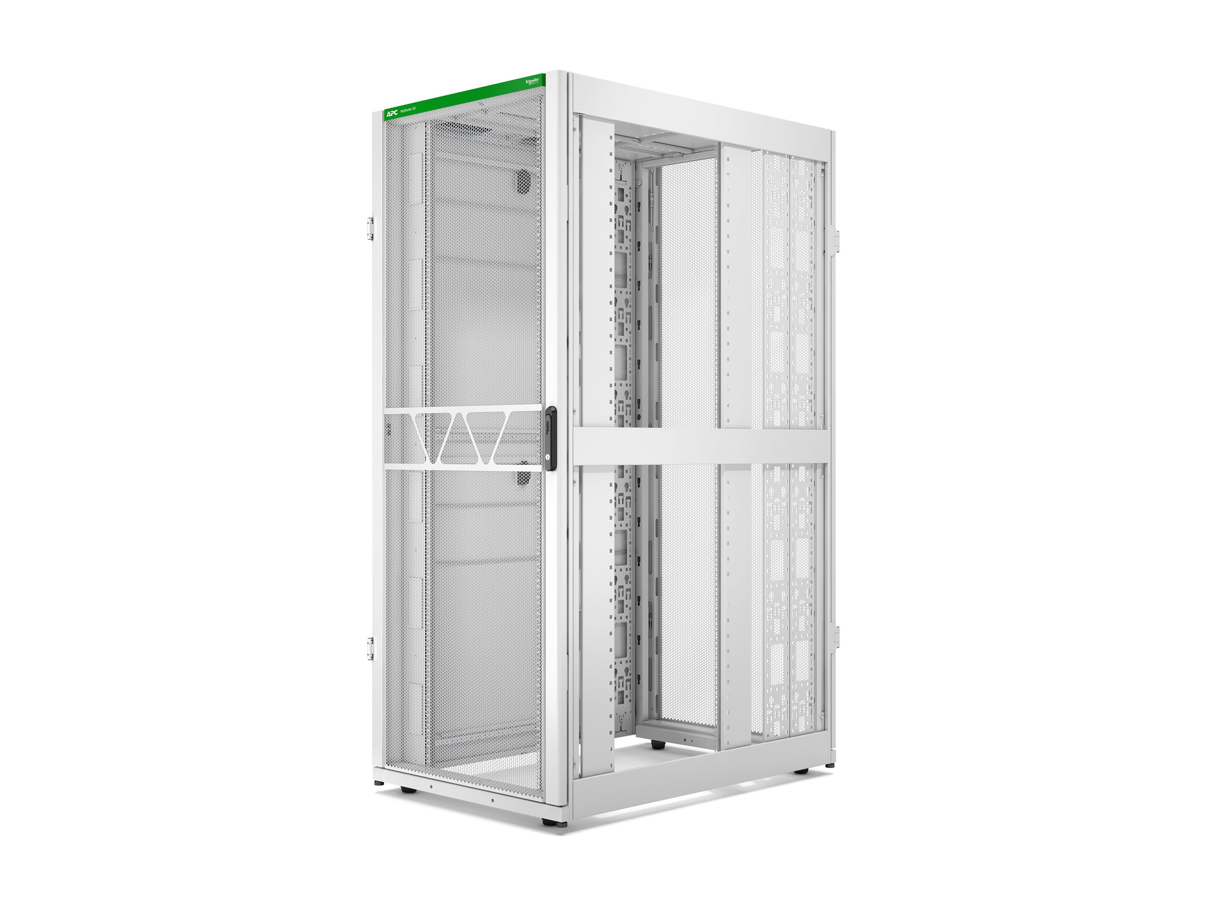 APC Rack Netshelter SX Server, 2e gnration, 42U, 1 991H x 800L x 1 200D mm, avec panneaux latraux, blanc