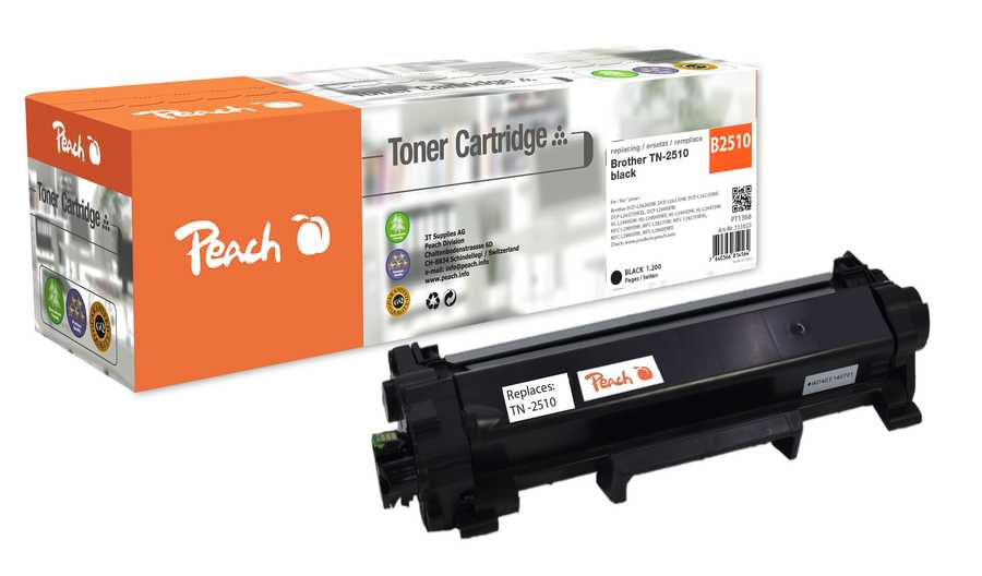 Peach PT1366 Cartouche de toner 1 pi�ce(s) Compatible Noir