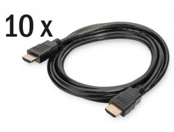 Digitus HDMI High Speed with Ethernet Connection Cable, Pack of 10 pcs