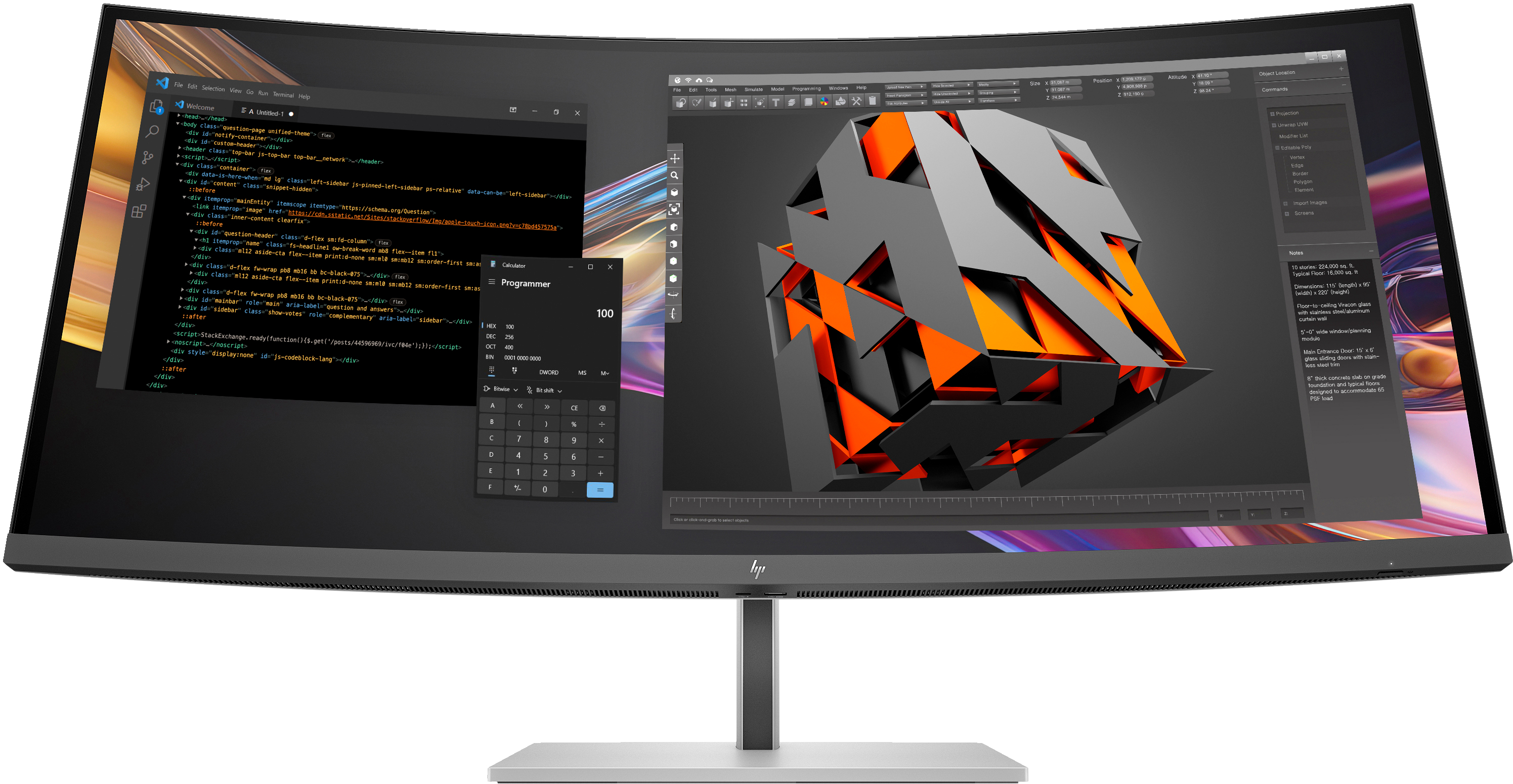 HP 738pu - Series 7 Pro - LED-Monitor - gebogen - 96.5 cm (38)