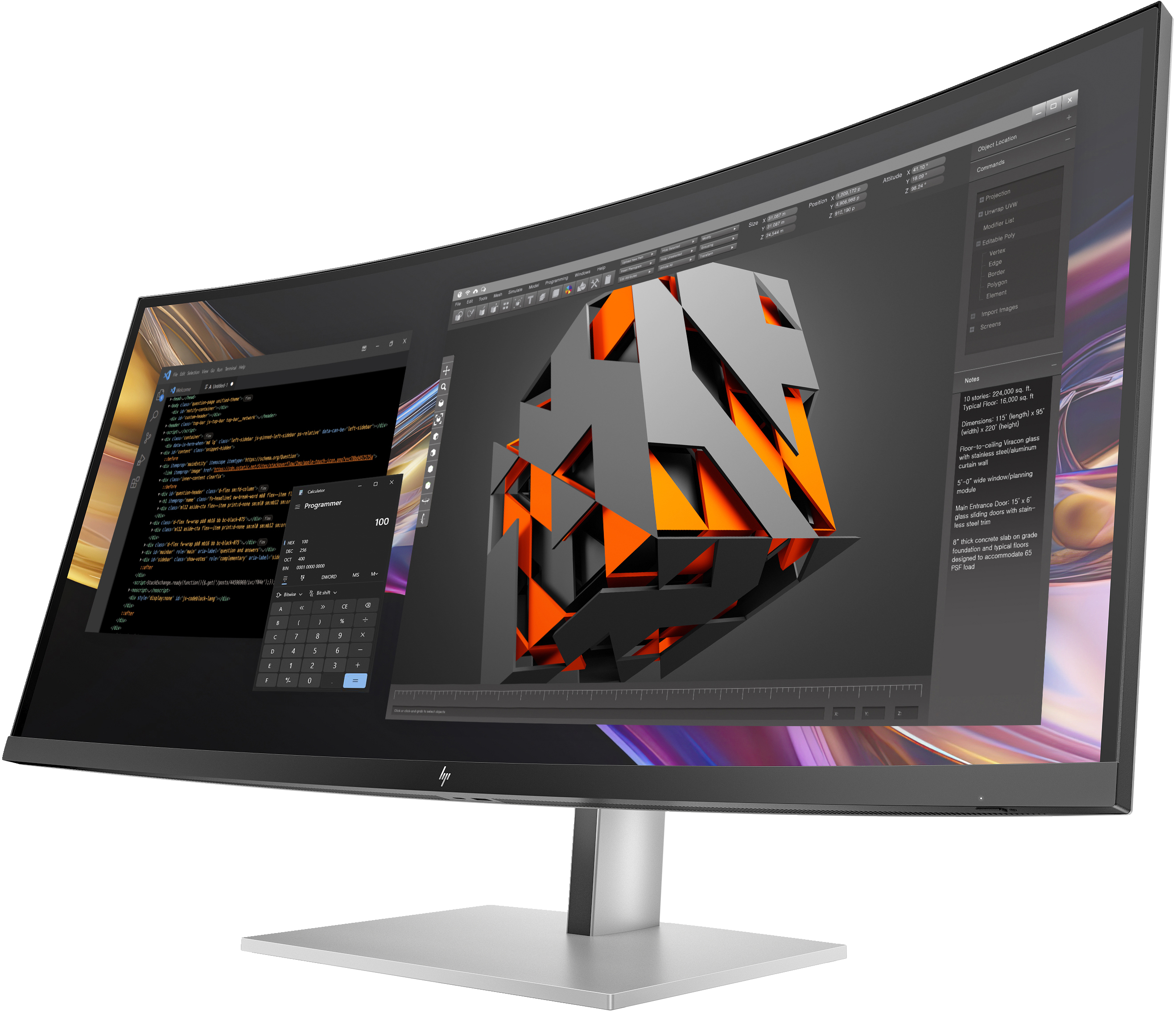 HP 738pu - Series 7 Pro - LED-Monitor - gebogen - 96.5 cm (38)