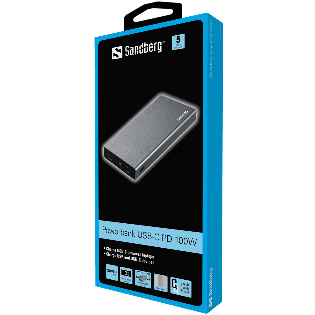 SANDBERG 420-52  Sandberg Powerbank USB-C PD 100W 20000