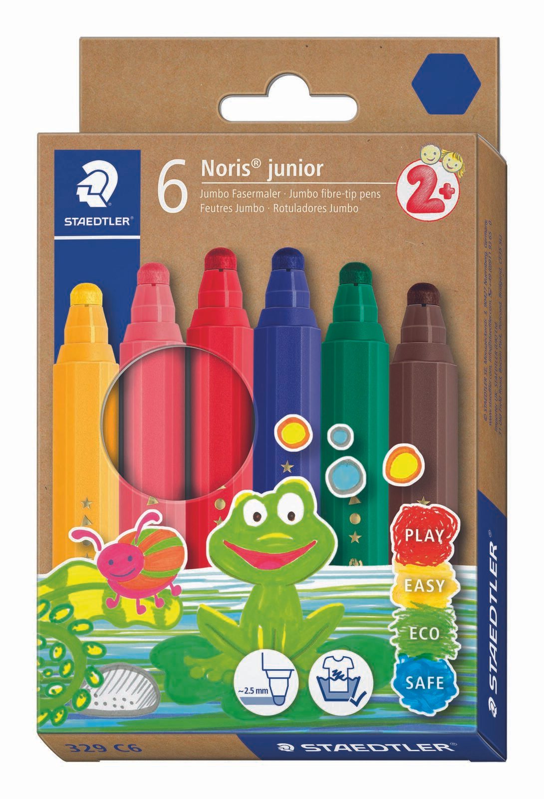 STAEDTLER Noris junior 329 Filzstifte farbsortiert 6 St.