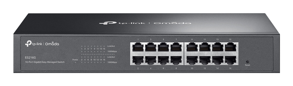 TP-Link Omada ES216G commutateur r�seau G�r� L2 Gigabit Ethernet (10/100/1000) Noir