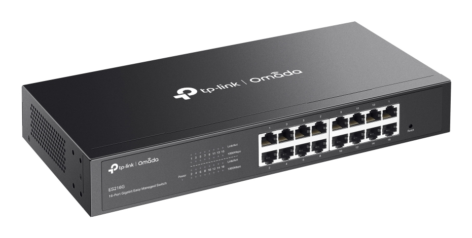 TP-Link Omada ES216G commutateur r�seau G�r� L2 Gigabit Ethernet (10/100/1000) Noir