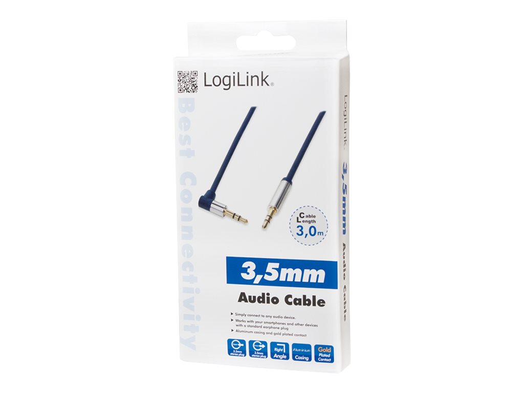 LogiLink 3.5mm - 3.5mm 3m audio cable 3.5 m Blue