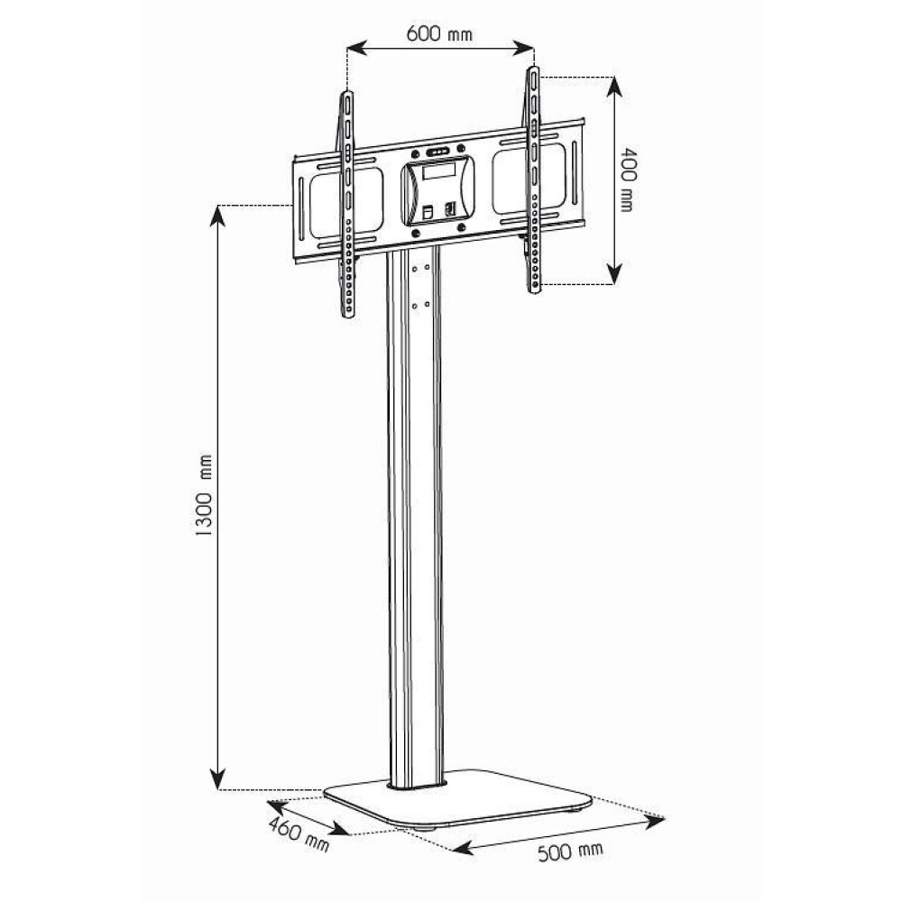 Techly ICA-TR11 TV mount/stand 177.8 cm (70) Black, Silver