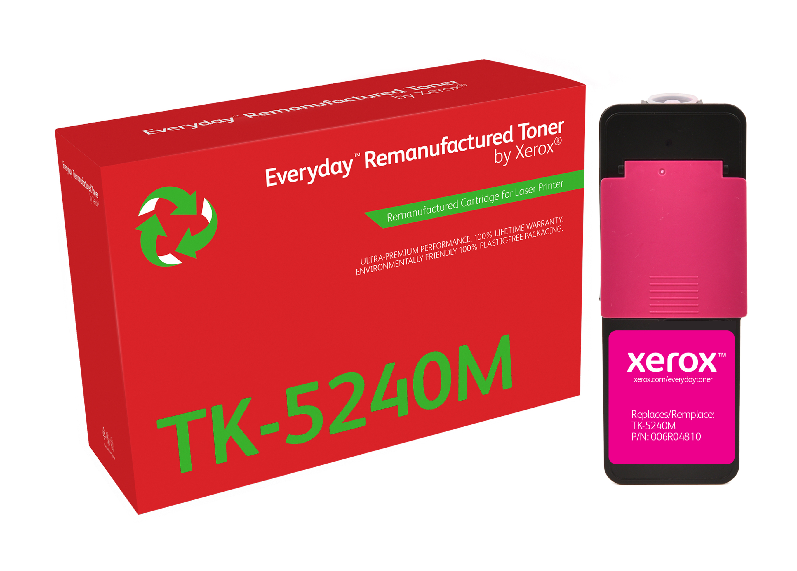 Remanufacturado Everyday Tner Everyday Magenta remanufacturado de Xerox es compatible con Kyocera TK-5240M, Capacidad estndar