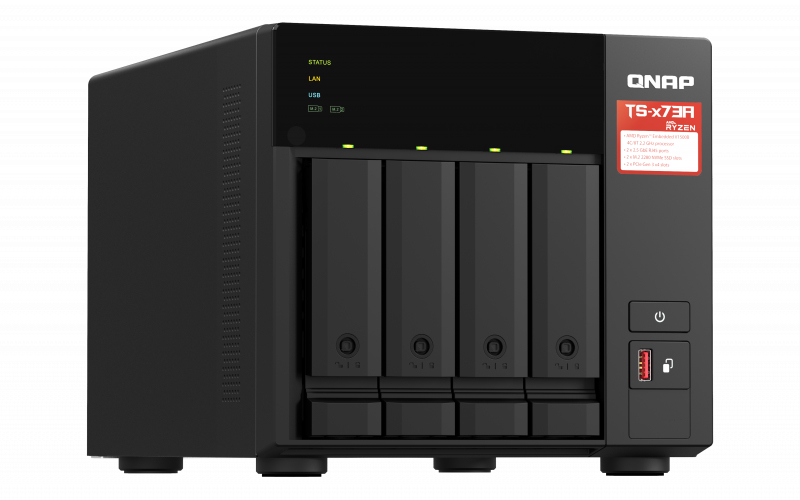 QNAP TS-473A-8G NAS Tower Ethernet/LAN Noir V1500B