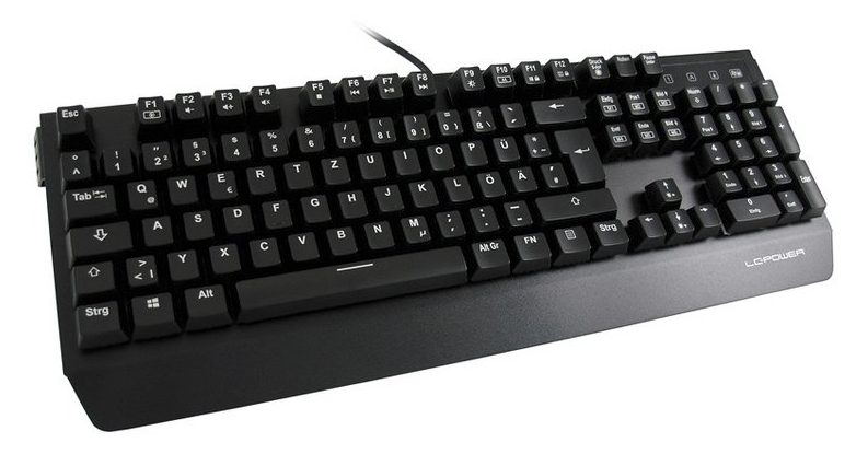 LC-Power LC-KEY-MECH-1 clavier USB QWERTZ Allemand Noir