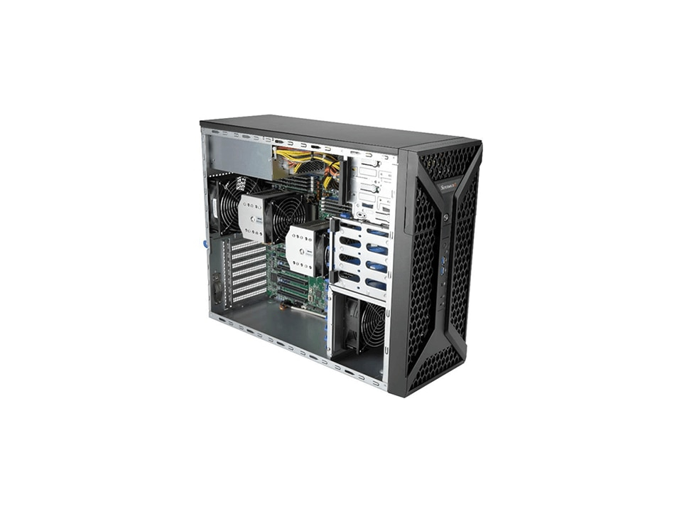 Supermicro SYS-730A-I workstation Midi Tower Intel Xeon squence 3000 DDR4-SDRAM SSD Station de travail Noir