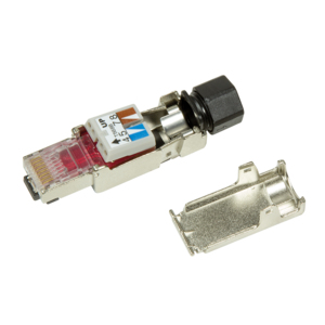 LogiLink MP0040 connecteur de fils RJ-45 Noir, Mtallique