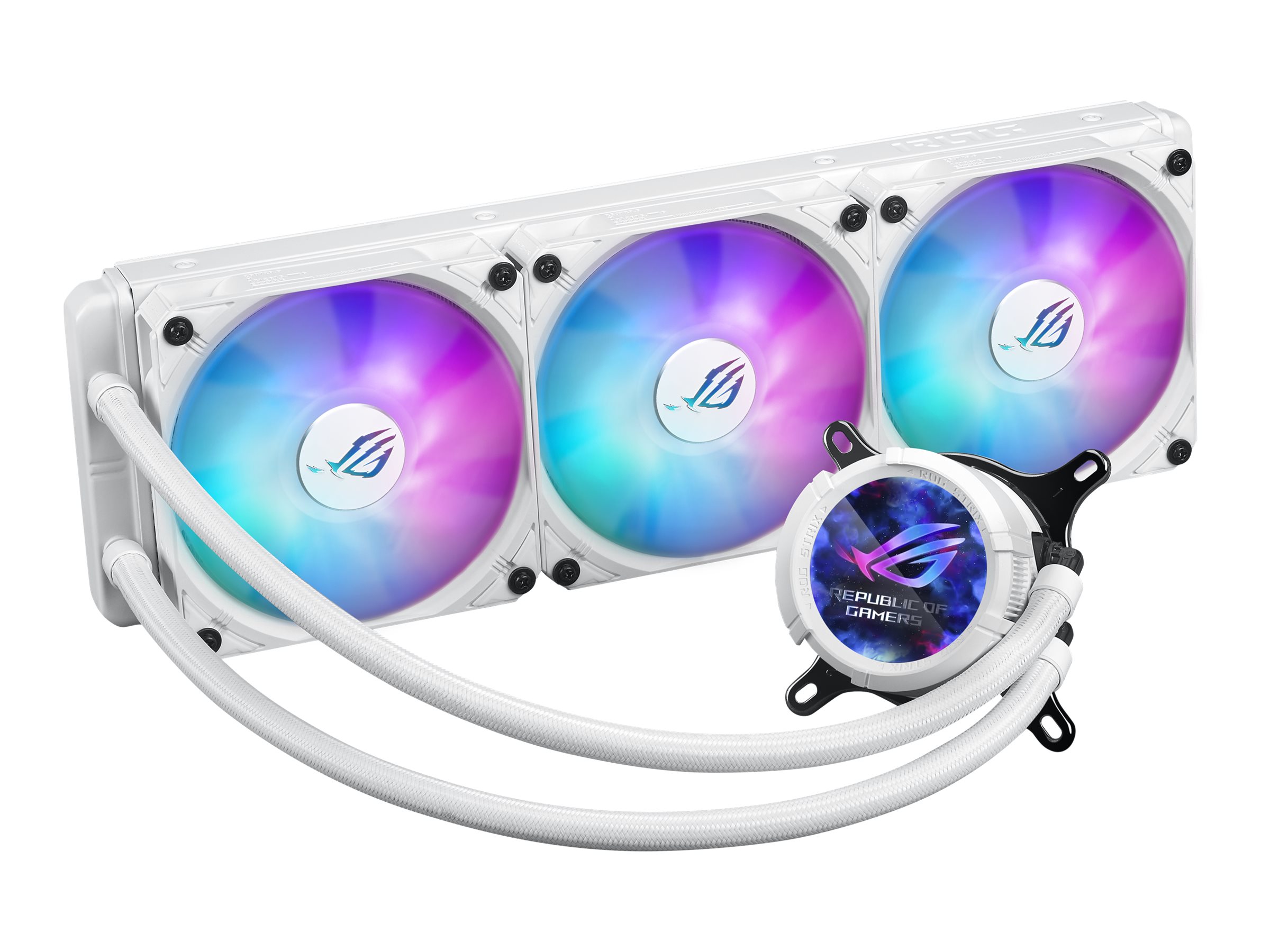 ASUS ROG STRIX LC III 360 ARGB LCD - White Edition - Prozessor-Fl�ssigkeitsk�hlsystem - (f�r: LGA1700, LGA1200, LGA115x Socket, AM4, AM5)