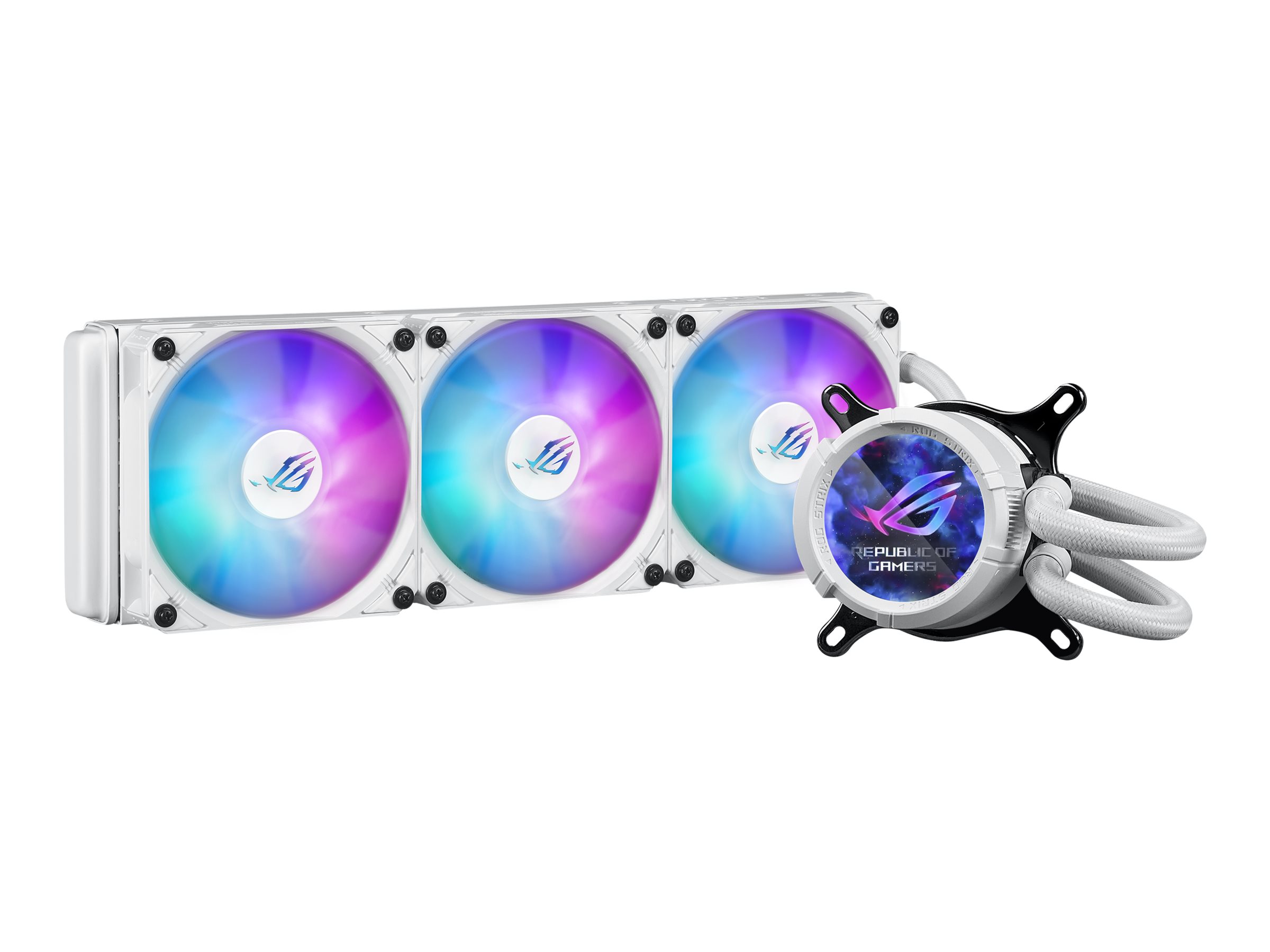 ASUS ROG STRIX LC III 360 ARGB LCD - White Edition - Prozessor-Fl�ssigkeitsk�hlsystem - (f�r: LGA1700, LGA1200, LGA115x Socket, AM4, AM5)