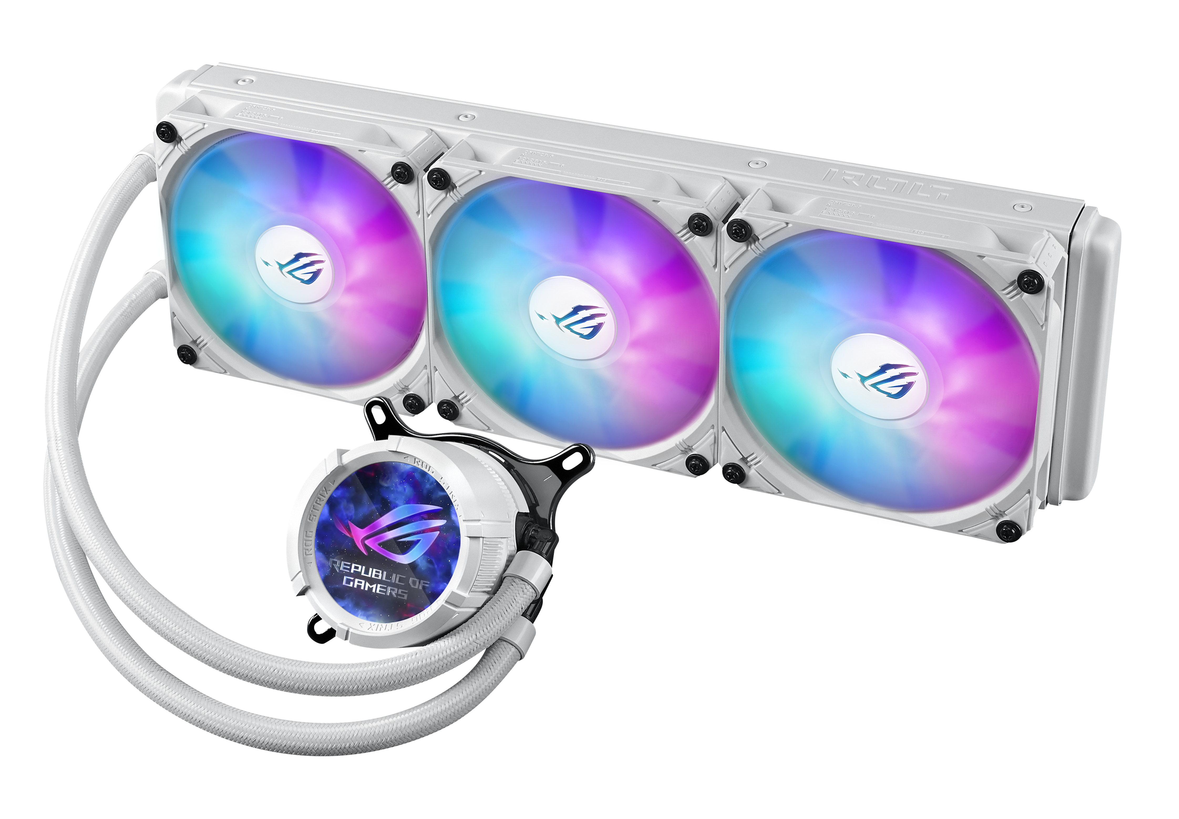 ASUS ROG STRIX LC III 360 ARGB LCD - White Edition - Prozessor-Fl�ssigkeitsk�hlsystem - (f�r: LGA1700, LGA1200, LGA115x Socket, AM4, AM5)