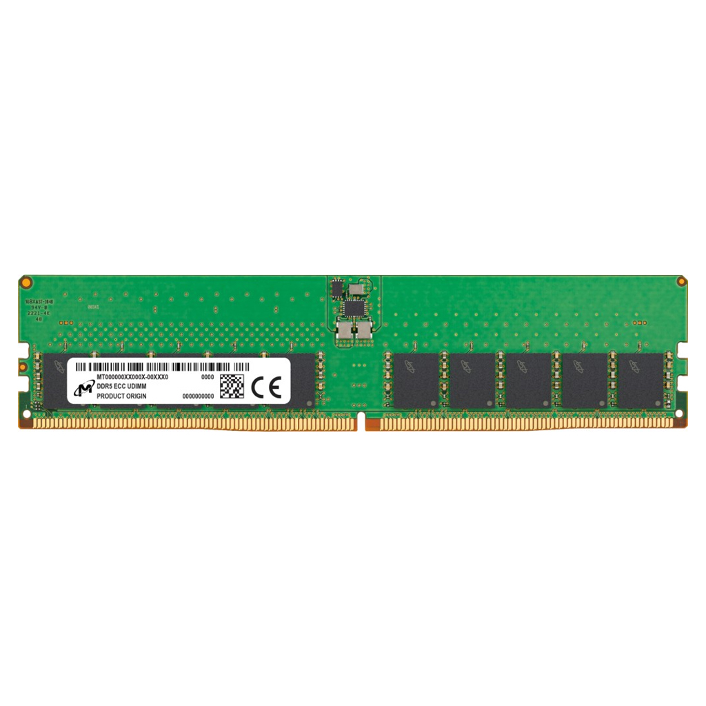 Micron Crucial ECC UDIMM DDR5-4800 MTC8C1084S1UC48BA1 - - DDR5 - 16 GB - DDR5 - Arbeitsspeicher mit 16 GB - DDR5-4800/PC5-38400U