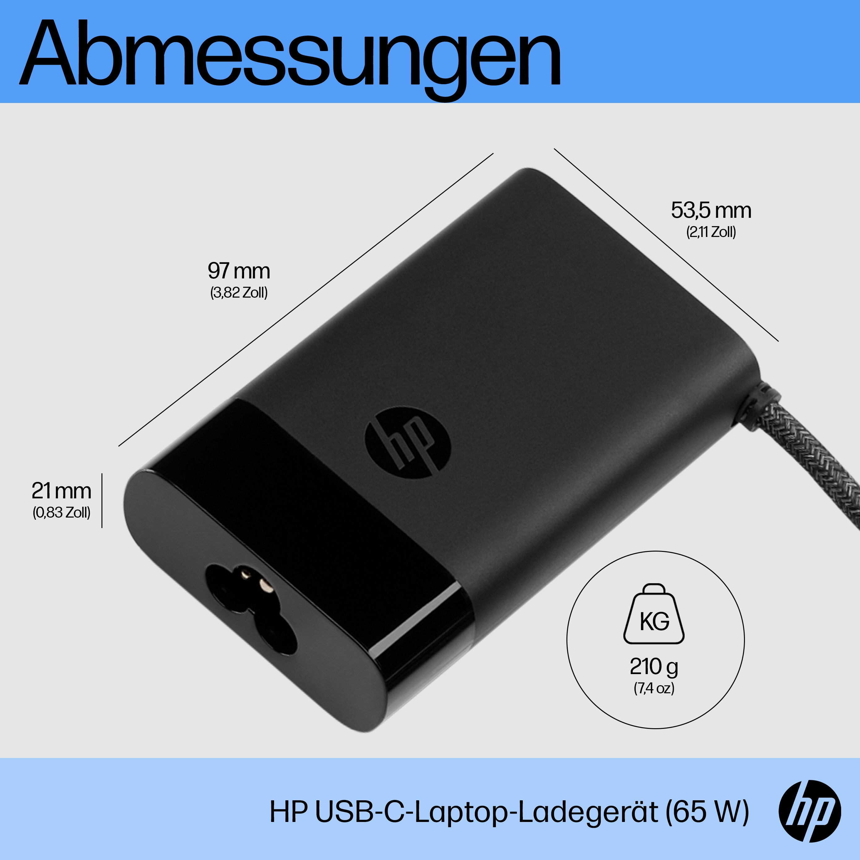 HP Cargador para port�til USB-C de 65 W