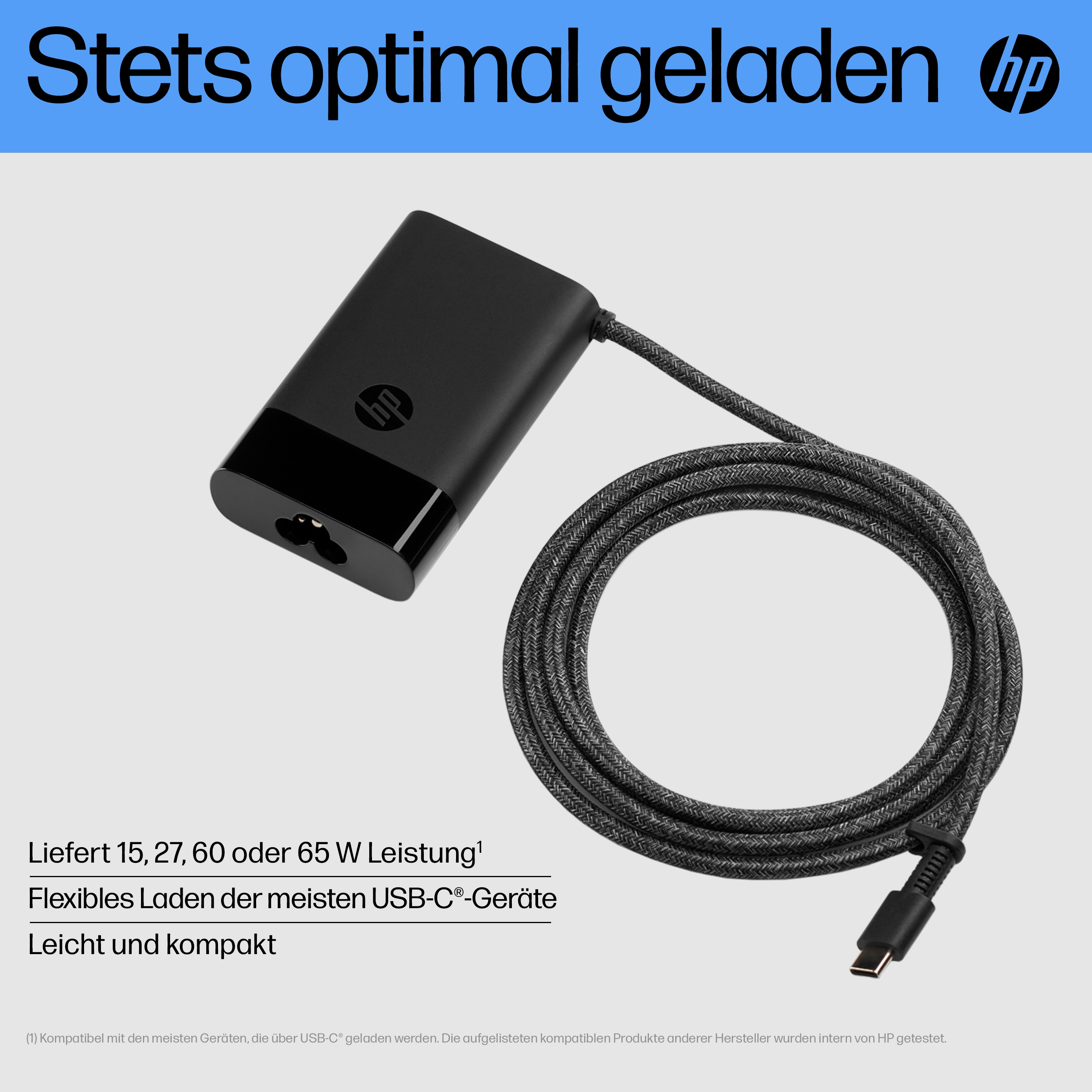 HP Cargador para port�til USB-C de 65 W