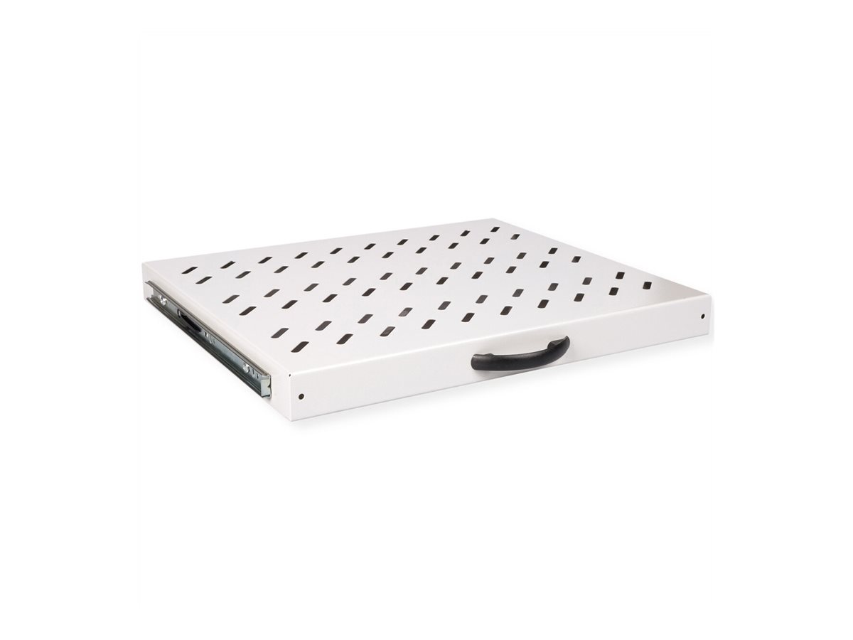 ROLINE Rack-Schieberegal - 350 mm tief, Tragf�higkeit 25 kg - RAL 7035, Hellgrau - 1U - 48.3 cm (19)