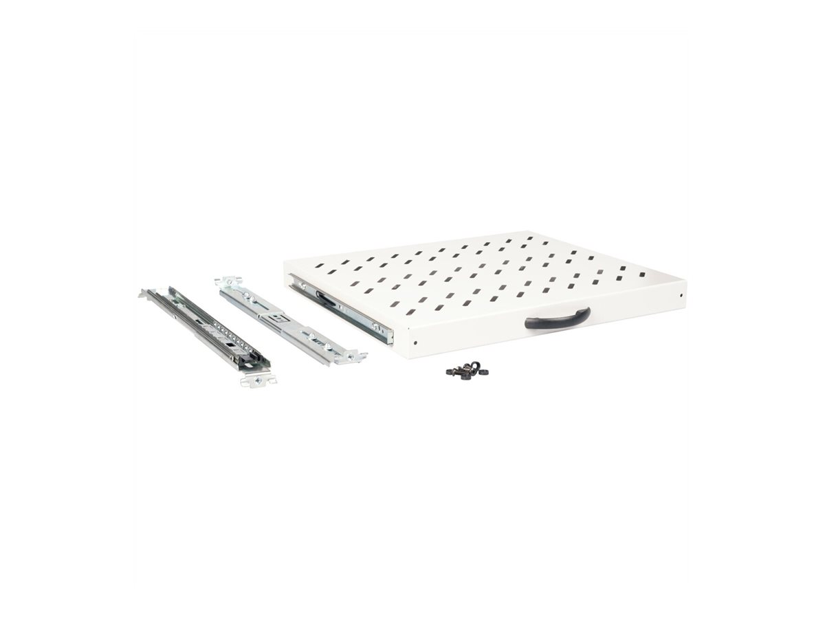 ROLINE Rack-Schieberegal - 350 mm tief, Tragf�higkeit 25 kg - RAL 7035, Hellgrau - 1U - 48.3 cm (19)