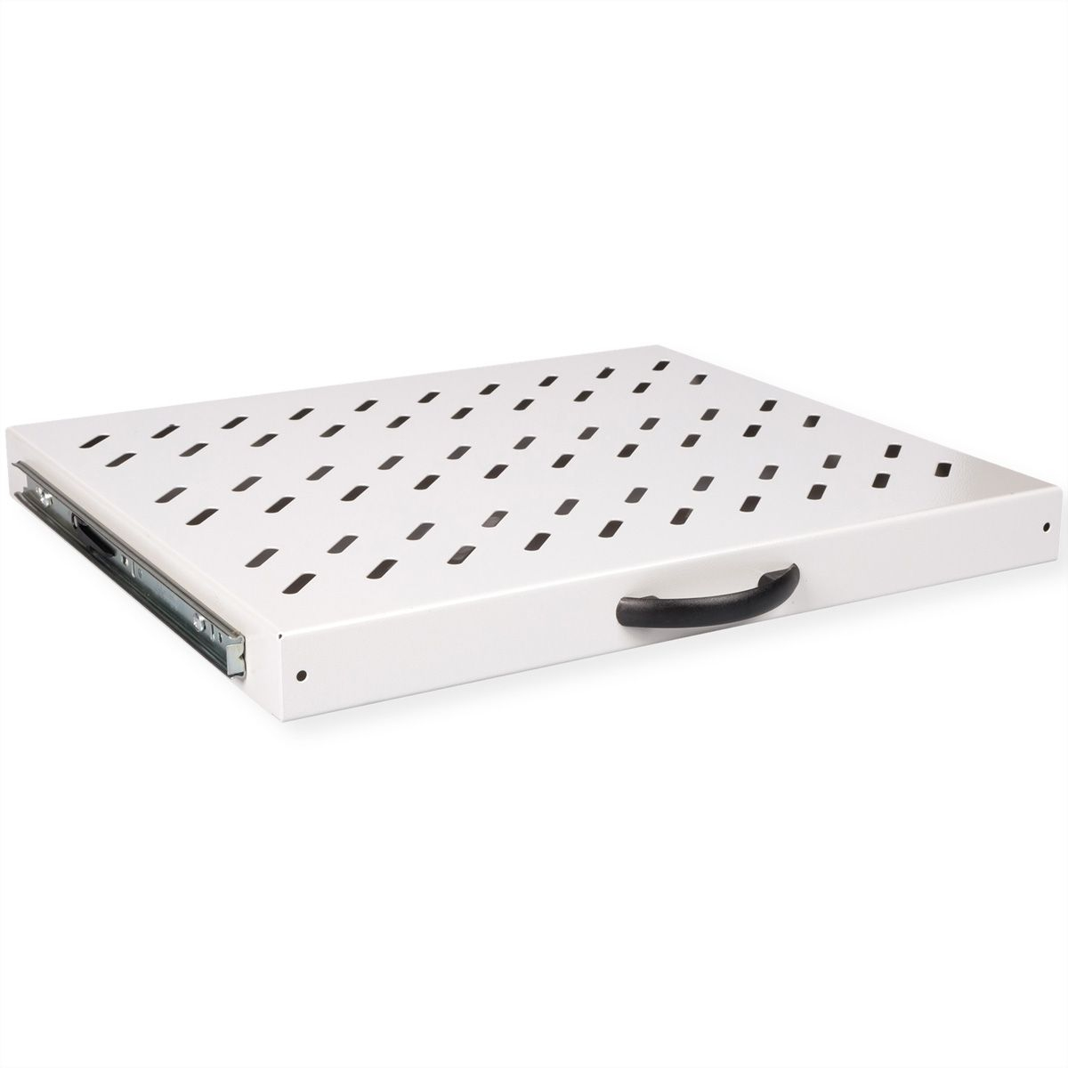 ROLINE Rack-Schieberegal - 350 mm tief, Tragf�higkeit 25 kg - RAL 7035, Hellgrau - 1U - 48.3 cm (19)