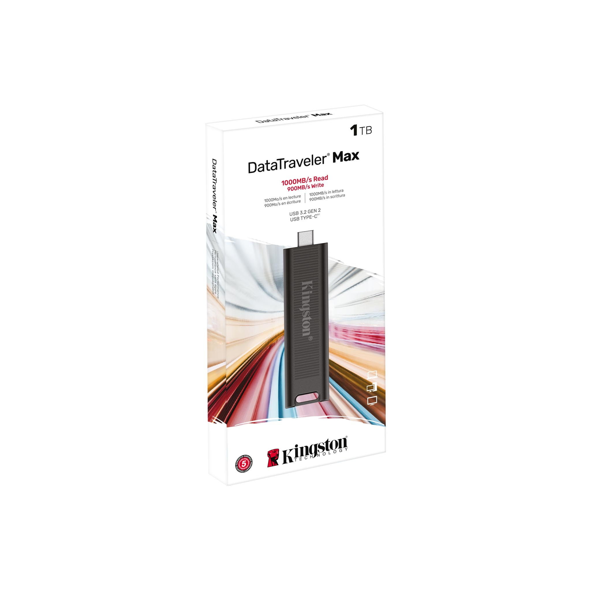 Kingston Technology DataTraveler Max USB flash drive 1000 GB USB Type-C Black