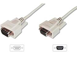 DIGITUS Datatransfer Verl�ngerungskabel, D-Sub9/St - D-Sub9/Bu
