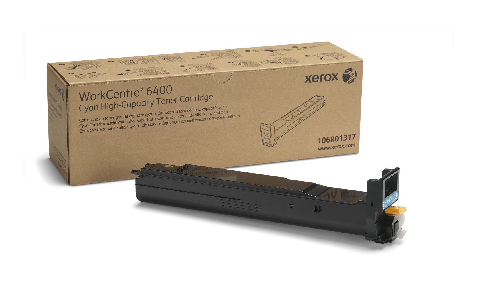 Xerox Genuine WorkCentre 6400 Cyan Toner Cartridge - 106R01317