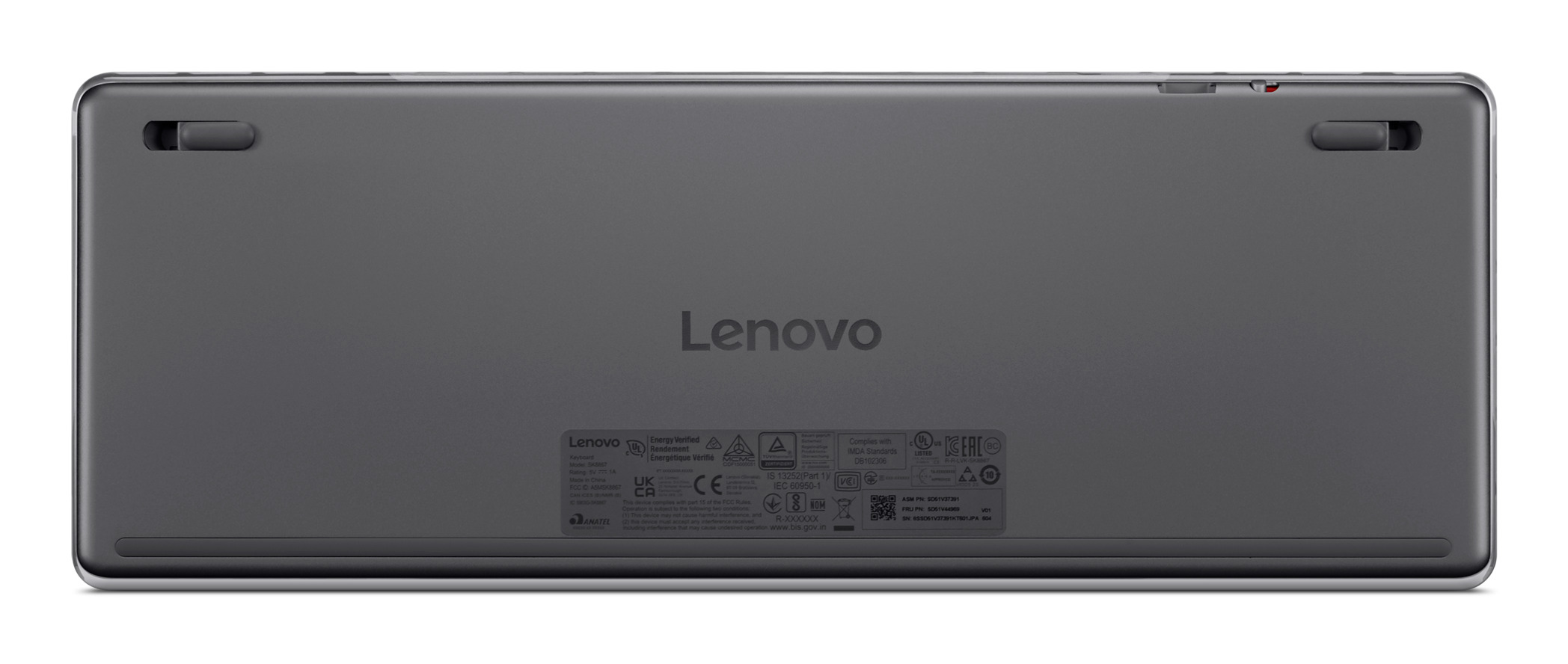 Lenovo 4Y41V37355 teclado Hogar / Oficina USB + RF Wireless + Bluetooth Alem�n Gris