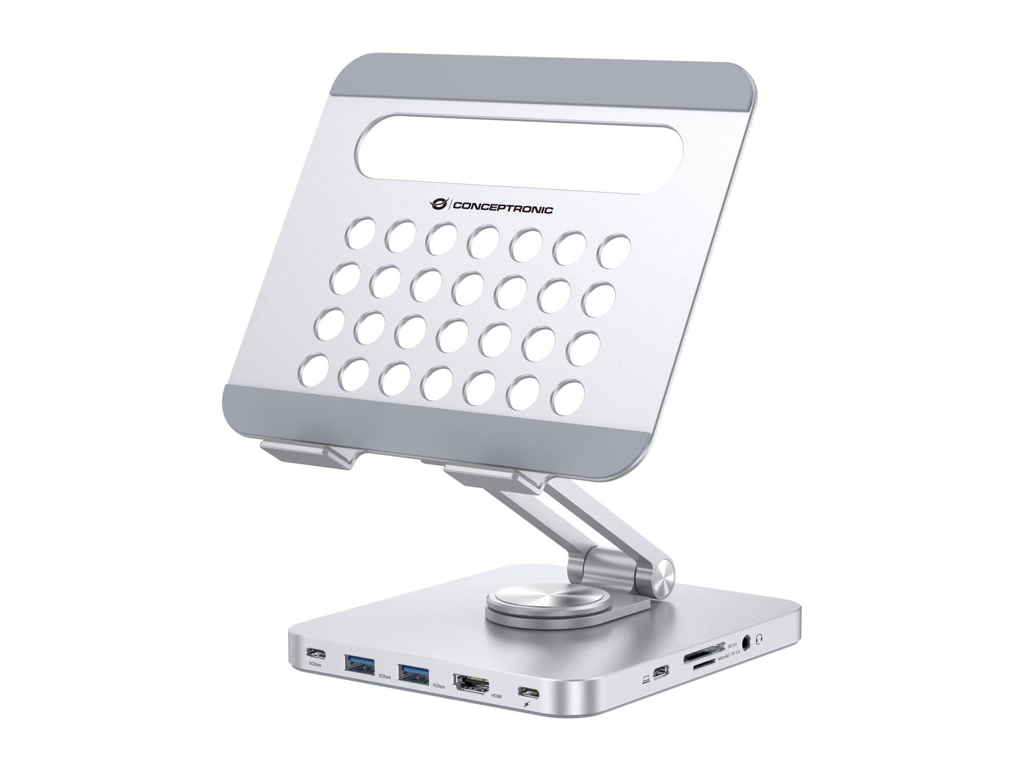 Conceptronic DONN26G chariot et support multimdia Argent Tablette