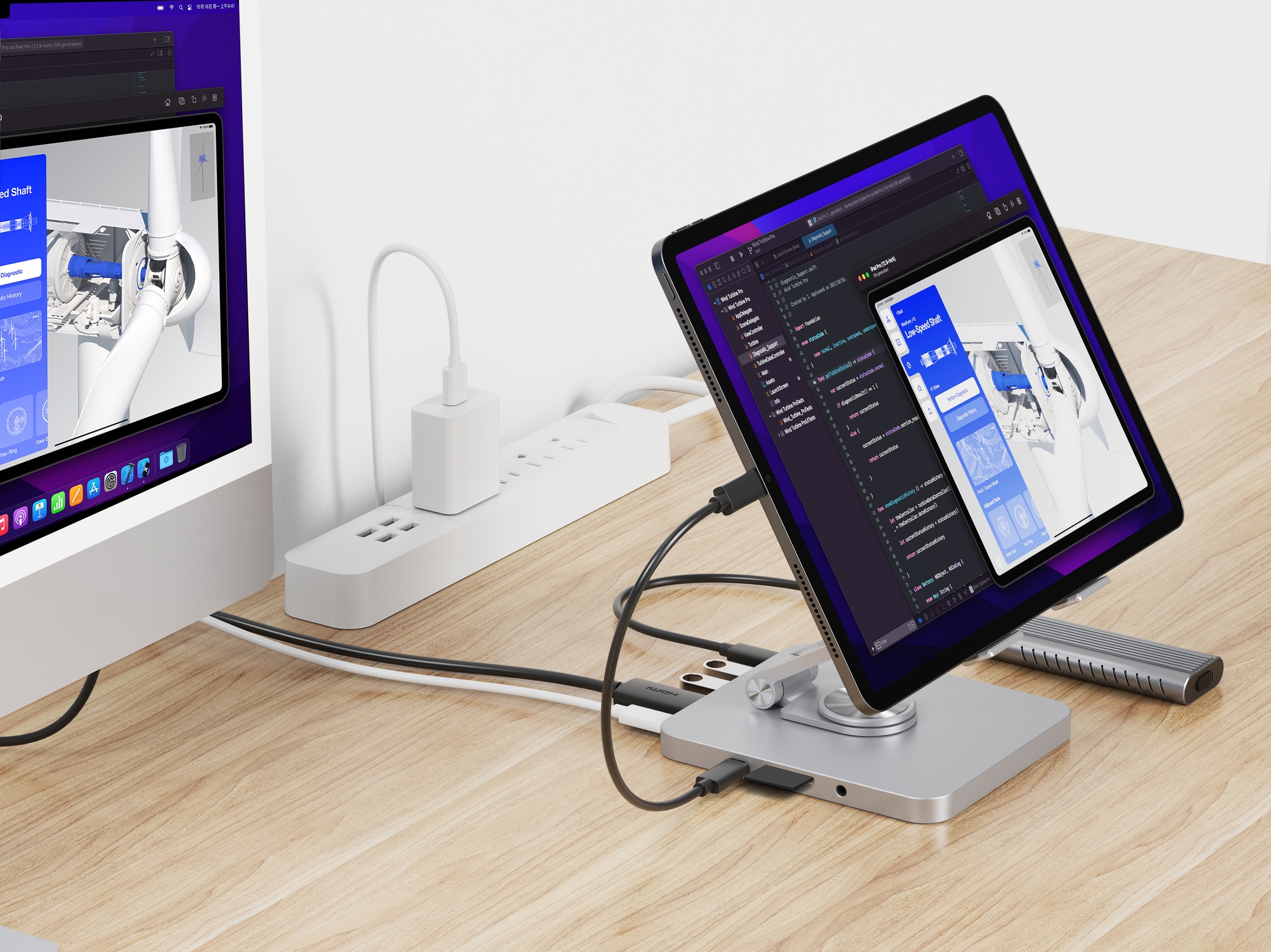 Conceptronic DONN26G chariot et support multimdia Argent Tablette