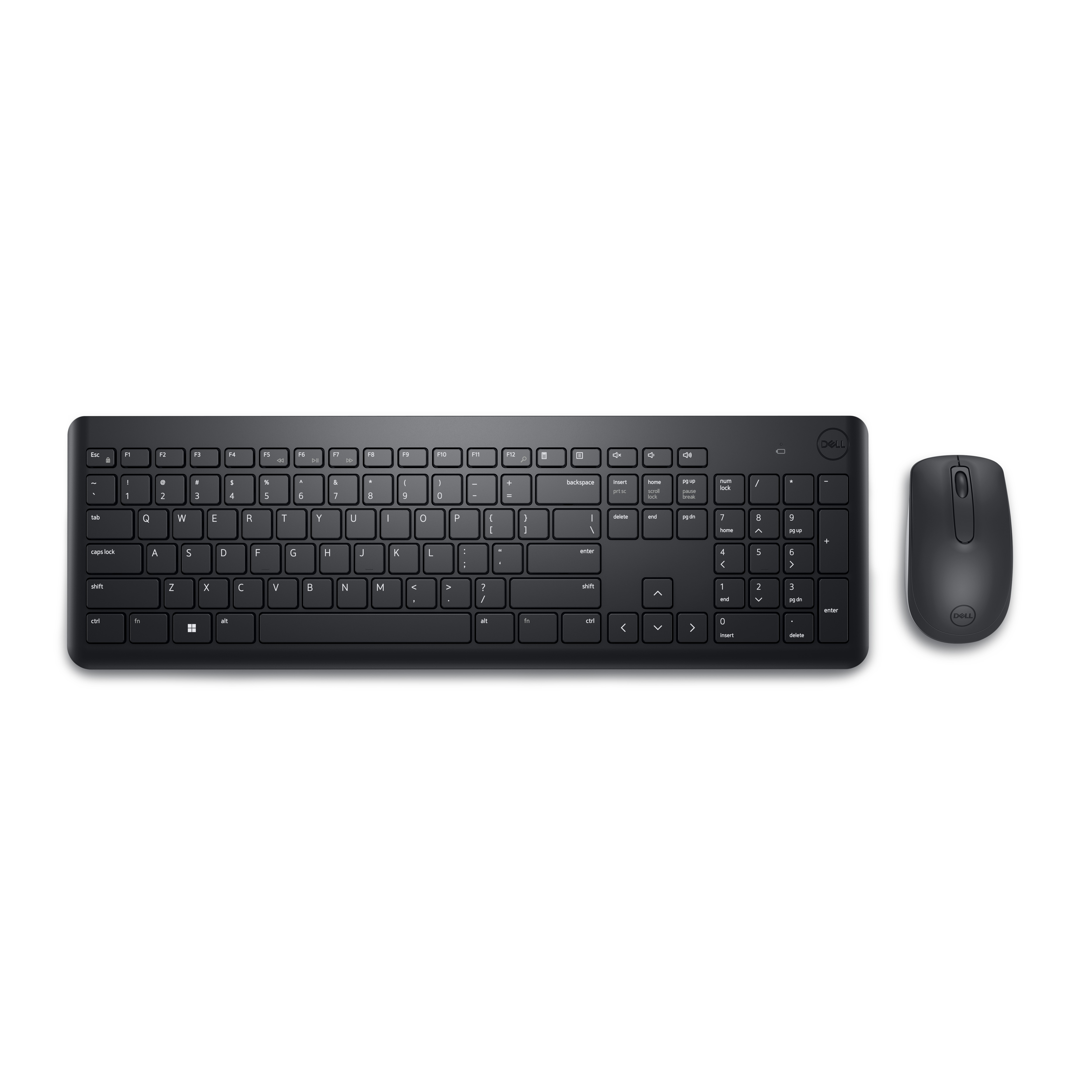 DELL KM3322W tastiera Mouse incluso RF Wireless US International Nero
