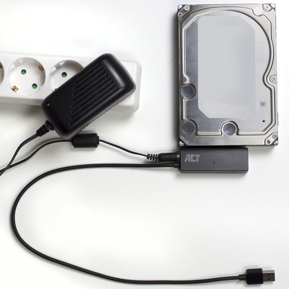 ACT Adapterkabel f�r SSDs/Festplatten - USB 3.2 Gen 1 auf 2,5-/3,5-Zoll-SATA - 2.5/3.5 SATA - USB A - 0,45 m - Schwarz